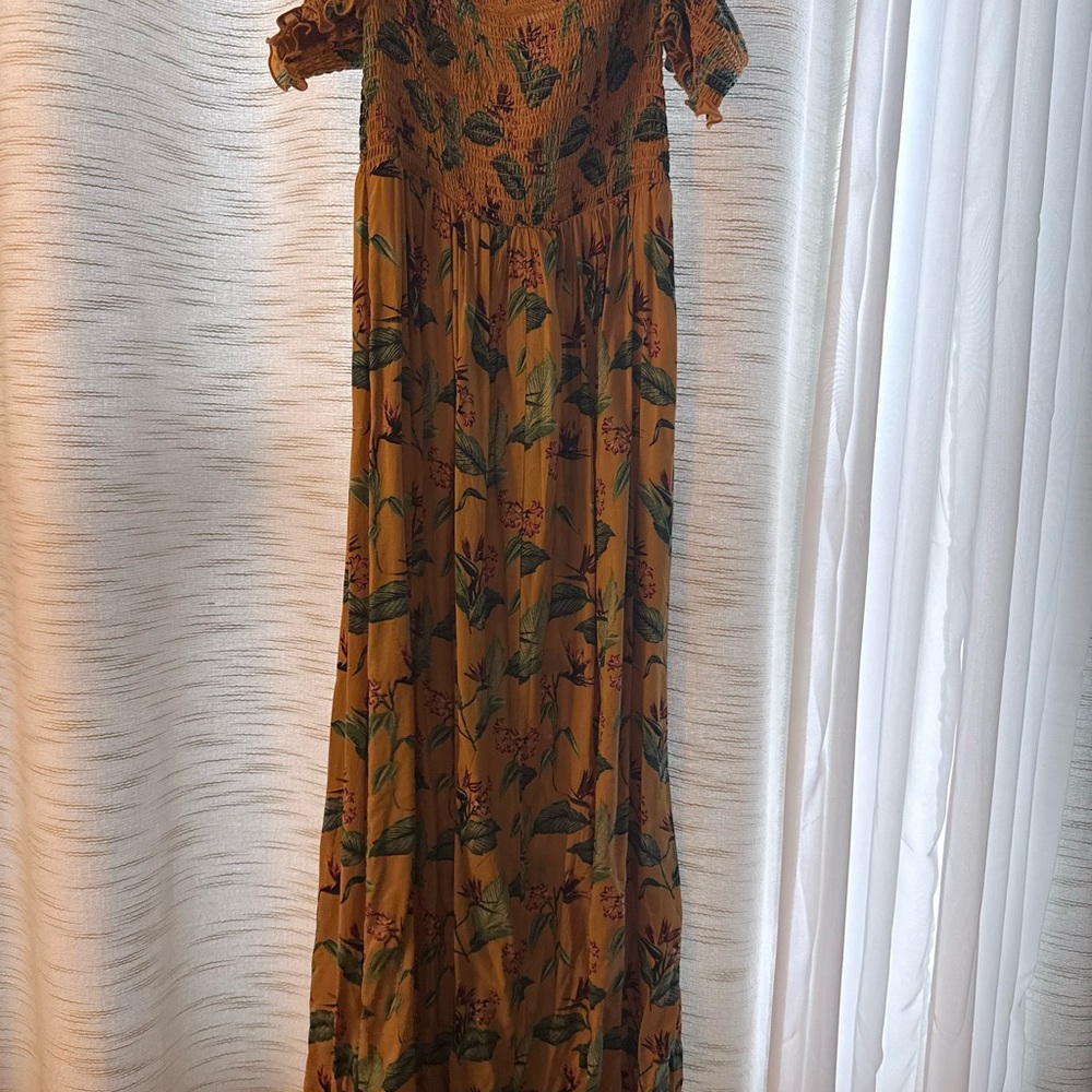 Floral Off-Shoulder Maxi Dress